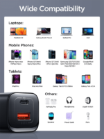 JR-TCF08UK Speed Series PD 30W Dual-Port (A+C) Charger-Black (UK) - Image 2