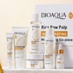 BIOAOUA Rice Pulp Skin-Nourishing and Moisturizing 6-Piece Set 100g + 120ml + 15ml + 120ml + 50g + 20g - Image 6