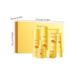 BIOAOUA Turmeric Antioxidant Moisturizing Skin Care Six-piece Set 120ml+80ml+100g+20g+60g+30ml - Image 3