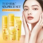 BIOAOUA Turmeric Antioxidant Moisturizing Skin Care Six-piece Set 120ml+80ml+100g+20g+60g+30ml