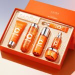 SADOER 5-in-1 Vitamin C Brightening & Radiance Skincare Gift Set 100g+30ml+130ml+100ml+50g+20g