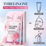 SADOER Cherry Blossom Collagen 3-Step Mask 0.8g + 0.8ml + 25ml - Image 4
