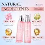 SADOER Cherry Blossom Collagen Brightening and Softening Toner 100ml - Image 3