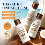 SADOER Coconut Oil Hair & Shower Gel Travel 3-Piece Set 50ml - Image 5