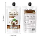 SADOER Coconut Oil Nourishing and Smoothing Hair Mask 400g - Image 6